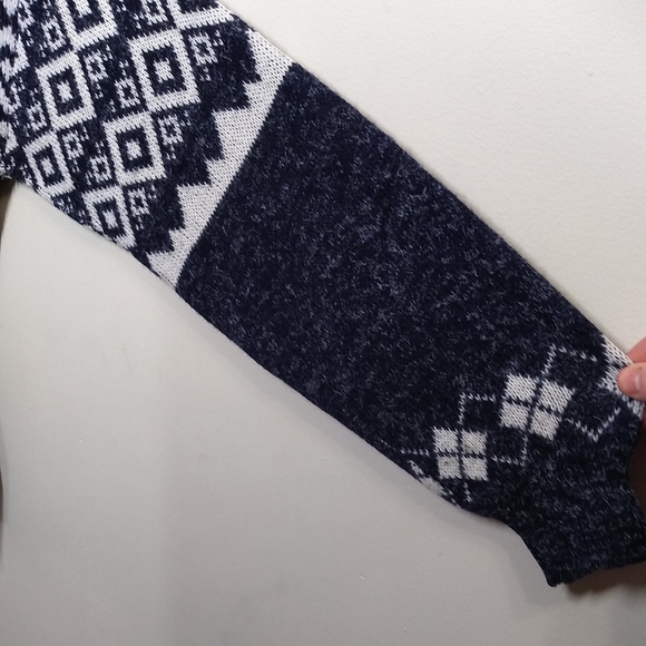 Brandini Blue & White Argyle Pullover Sweater Mens - Picture 11 of 11